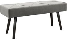 Grey Velvet Bed End Bench