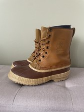 Vintage Sorel Kaufman Winter Duck Boots Women’s Size 8 Brown Leather