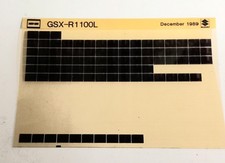 Suzuki GSXR 1100 L Spare Parts List Microfiche (Dec 89)