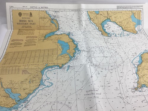 Nautical chart irish sea - chart,