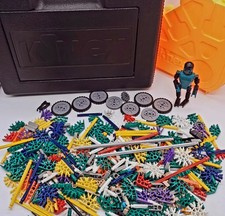 Knex K'nex Bundle With Black Carry Case and Robot Man Mixed Pieces Assorted Lot
