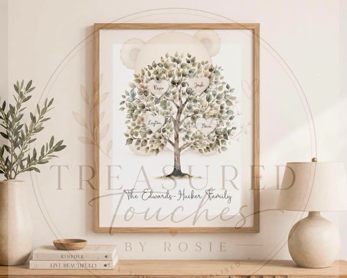 Personalised wooden family - wooden,