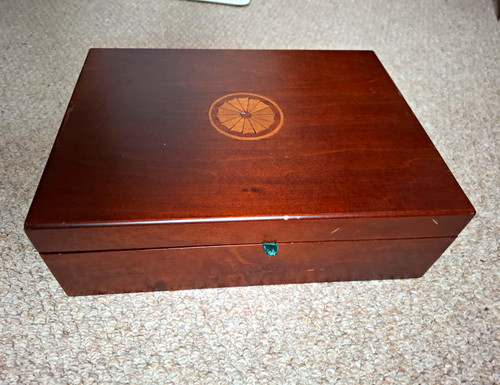 Wooden box with - wooden,