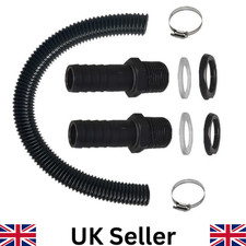 Water Butt Connector Pipe Link Kit Downpipe Rain Barrel Connecting Hose Kit 25mm