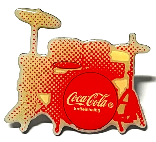 Coca cola drum drums pin - cola,