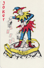 RARE MODERN"Carta Mundi - CHECK THE RED WORDING VERY UNUSUAL" JOKER PlayCard #51
