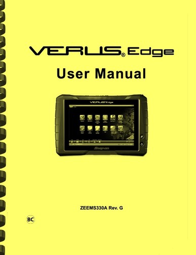 Snap verus edge user - snap-on, manual