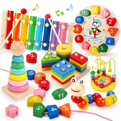 Pcs baby wooden toys - 6,