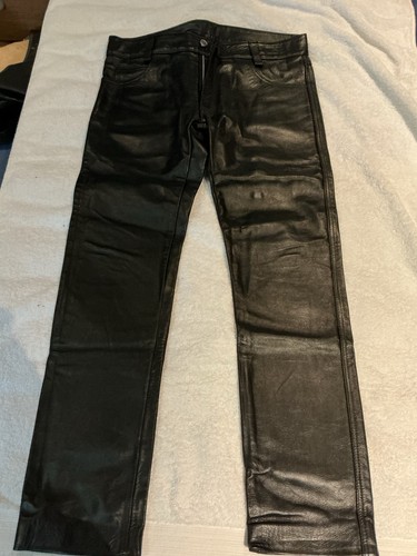 Regulation leather jeans sz - regulation,
