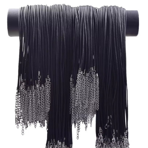 60cm black faux - faux, leather