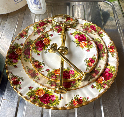 Tier floral rose - floral, ceramic