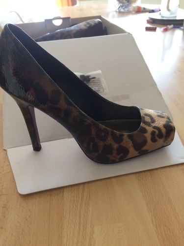 Leopard print high heels - leopard,