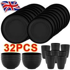 Black Dinnerware Bowl Plates