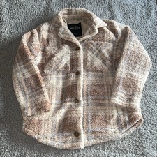 Hollister ladies plaid Sherpa