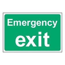 Emergency exit sign sticker - sign,