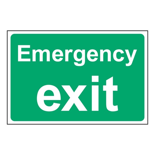 Emergency exit sign sticker - emergency,