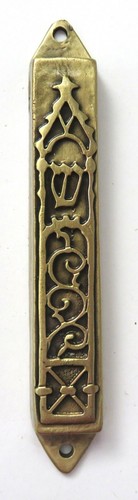 Bronze plated mezuzah - 10,