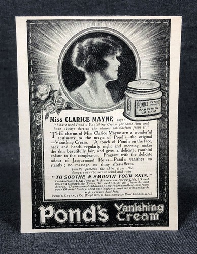 1921 advertisement pond - advertisement, pond's