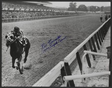 RON TURCOTTE Signed SECRETARIAT Photograph - 1973 Triple Crown 8"x6" reprint