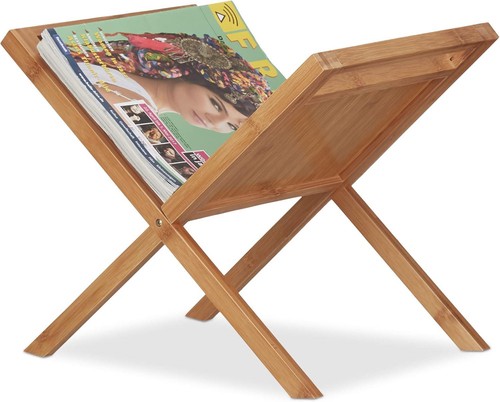 Bamboo wooden magazine rack - wooden,