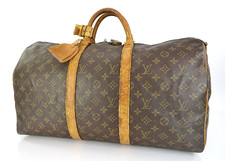Auth LOUIS VUITTON Keepall Bandouliere 50 Monogram Canvas Duffel Bag #62042