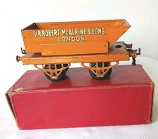 Vintage Hornby O Gauge Tinplate Side Tipping Wagon R174. 'Robert McAlpine' Boxed