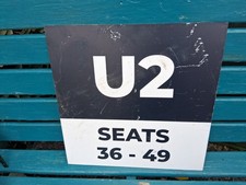 Football Stadium Seat Number Sign