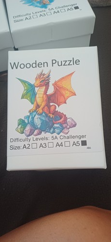 Dragon wooden shaped - puzzle, a5