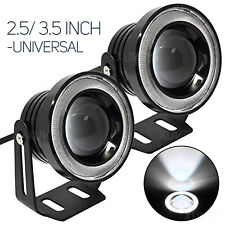 2x Angel Eyes Spotlights Fog Light Halo Ring Motorcycle LED Spot Fog Lamp Truck