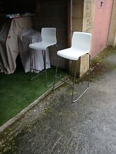 2 ikea white breakfast stools