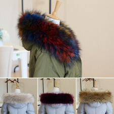 Thicken Furry Fur Collar Trim for Down Coat Jacket Hood Scarf Shawl Wrap Winter
