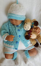 BABY KNITTING PATTERNS DK 63 BABY OR REBORN DOLLS BY PRECIOUS NEWBORN KNITS