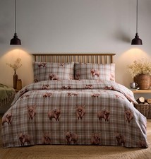 Tartan Duvet Set Highland Cow