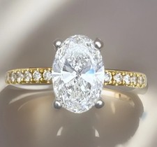 18ct Gold Plat Diamond Ring