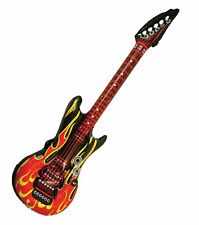 INFLATABLE FLAME GUITAR LARGE 106cm Musical Party Prop Fancy Dress Hen Disco UK