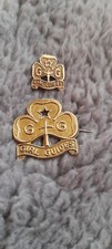 Pair of vintage girl guide promise badges