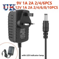 LOT 9V 12V 1A 2A UK Plug Power