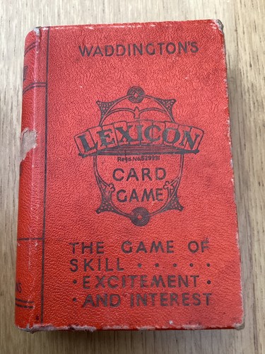 1933 waddington lexicon card - waddington's,