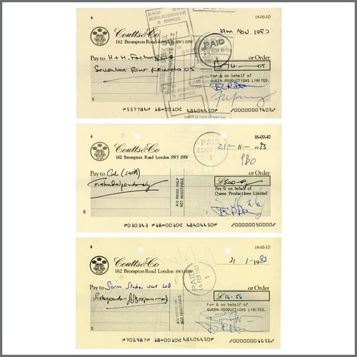 Queen signed 1983 coutts co - queen,