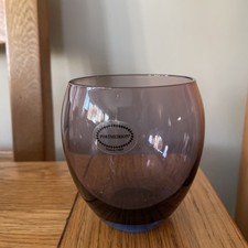 Portmeirion Amethyst/Purple Glass Vase 10cm Tall x 8cm Diameter  