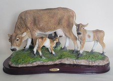Vintage Julianna Collection Life-Like Model of Cow and Two Calves C2000 Crosa