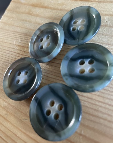 Blue grey buttons - 24mm, new