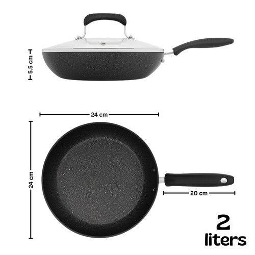 Stainless steel frying pan - stainless,