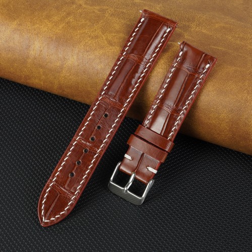 Brown leather watch - leather, strap