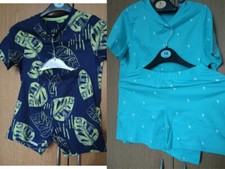 two piece pyjamas 2 pack, boys summer set , boys top and bottom set