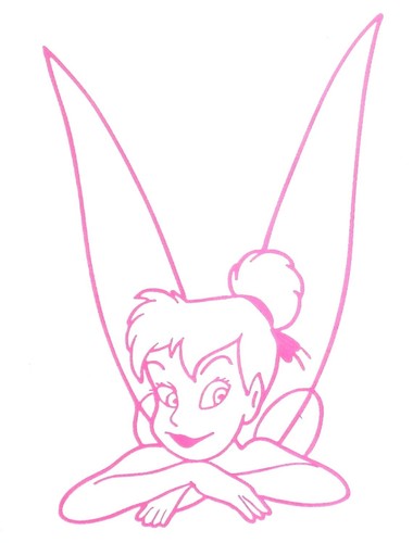 Pink fairy tinkerbell - pink, vinyl