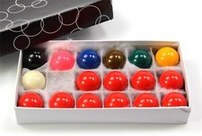 Funky Chalk 1 1/2 inch 38mm ECONOMY Kids Snooker Balls - 17 Ball Set 10 Reds
