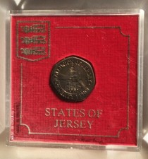 1982 STATES OF JERSEY 20p TWENTY PENCE. CASED. COLLECTABLE.