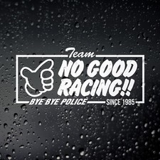 Team No Good Racing Car Oblong JDM Sticker, Japanese Kanjo Racer Vinyl Decal