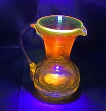 Crackle Glass Jug/Pitcher Lime